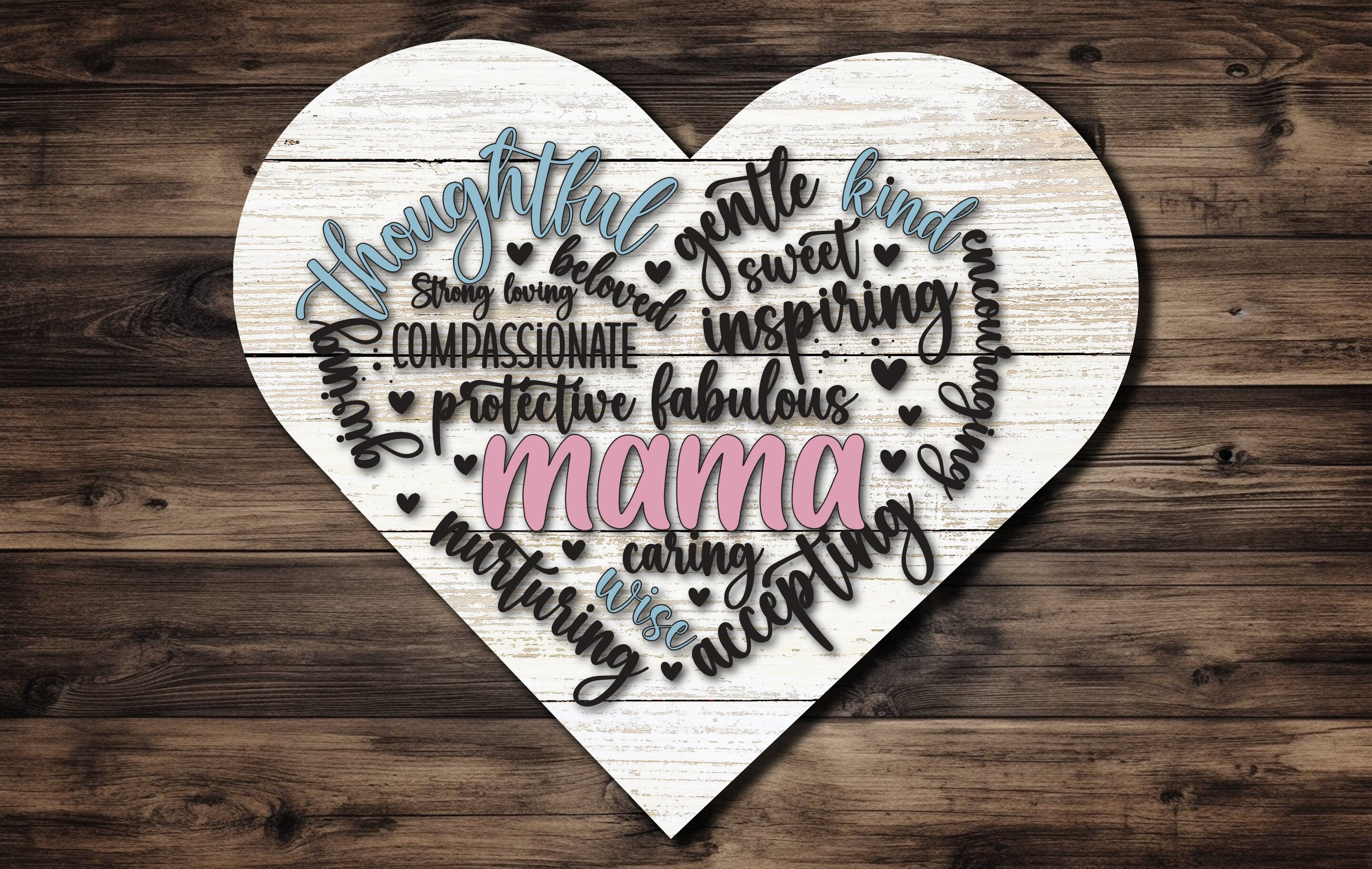 Mom Heart Magnet - Grandma Heart Magnet - Mother's Day Magnet