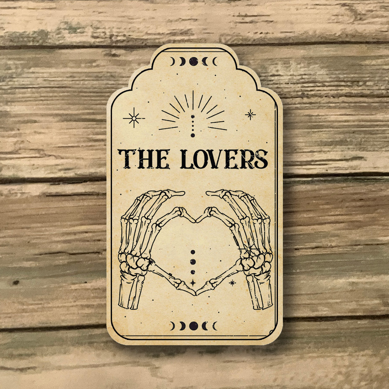 Handcrafted Lovers Tarot Card Magnet - Nature-inspired Decor - Magnetic Fridge Decoration - Symbolic Love Decor