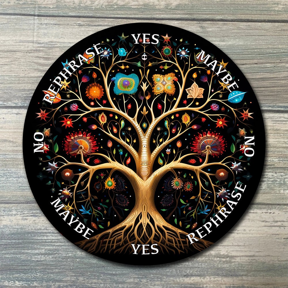Tree of Life Pendulum Board - Tree of Life Divination Board - Full Color - Altar Decoration