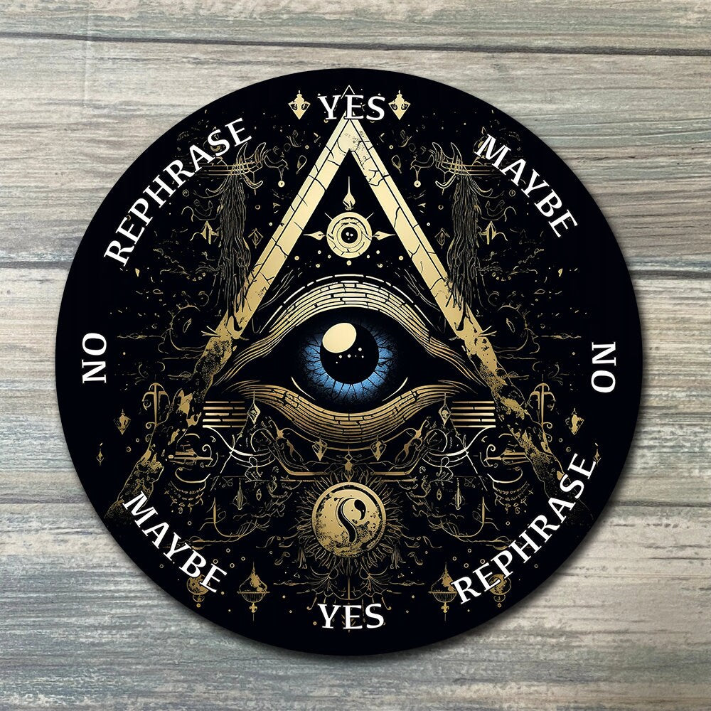 Eye Pendulum Board - Eye Divination Board - Occult Pendulum Board - Full Color - Altar Decoration