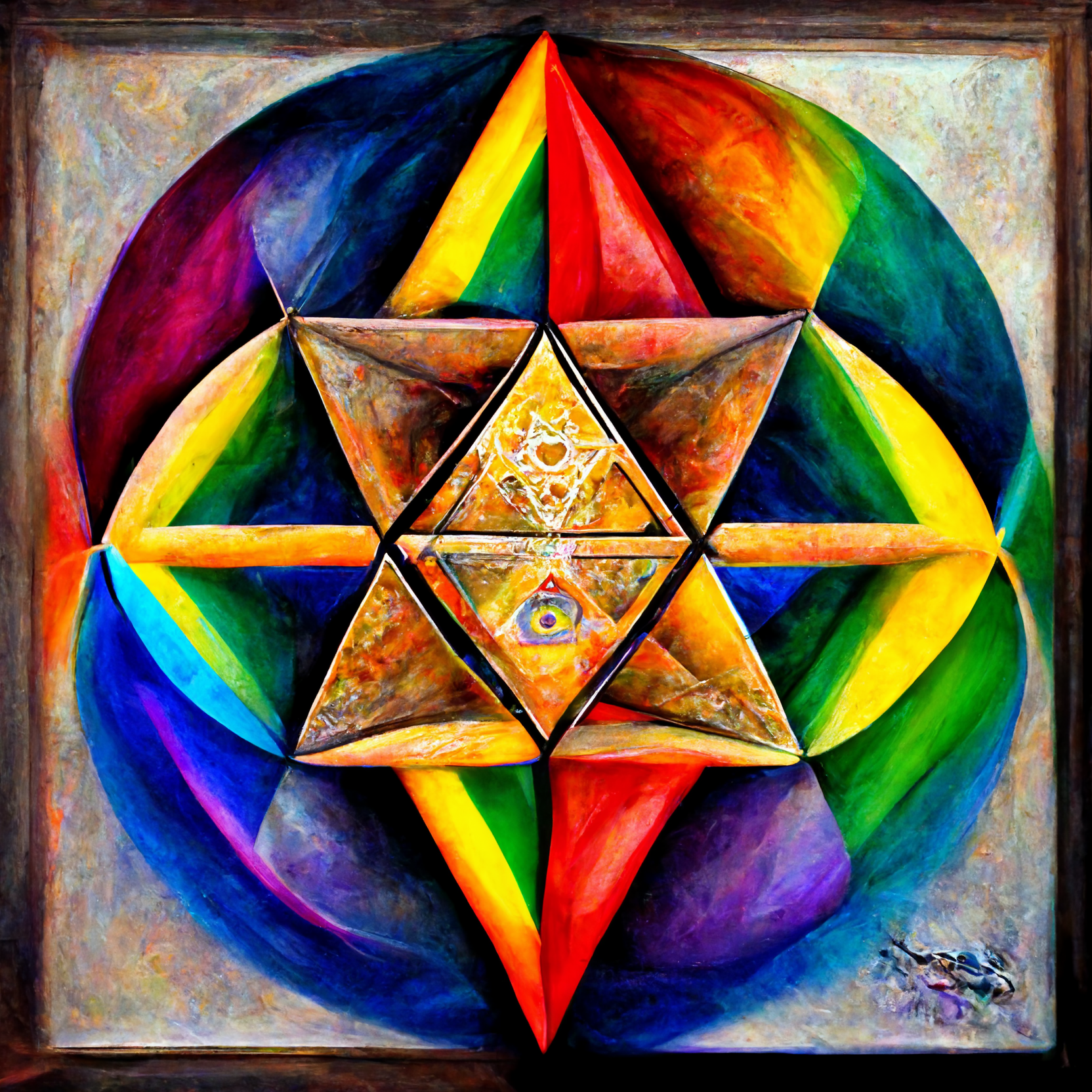Merkaba Light Spirit Power Spiritual Awakening Canvas Wall Art